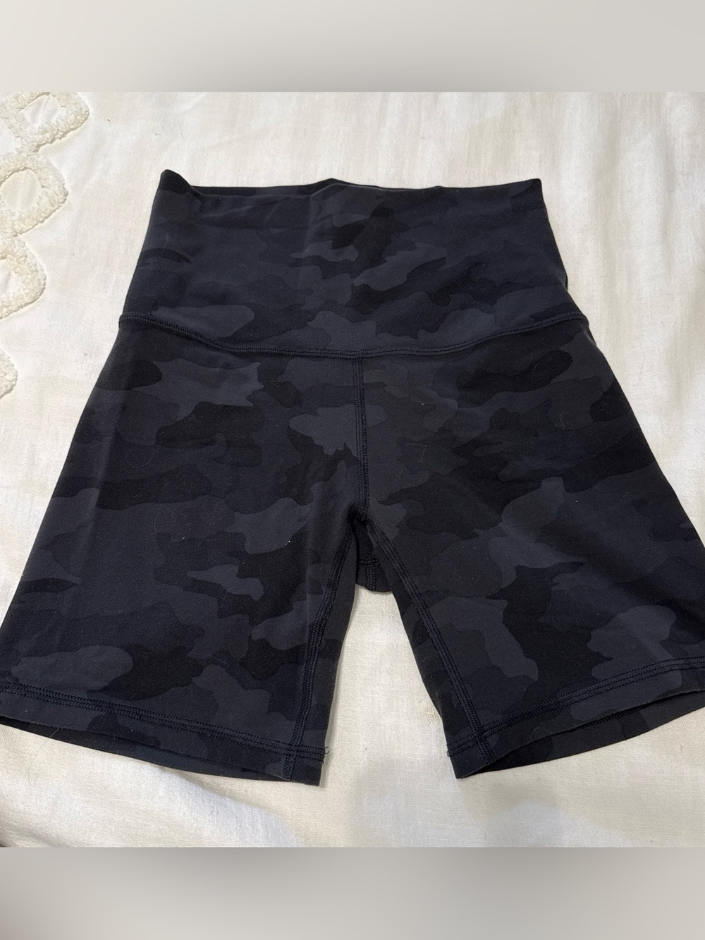 lululemon athletica High-Waist Black Camo Bike Shorts